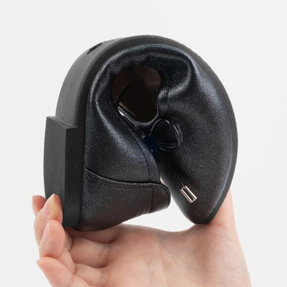 Black Adorable Ballet Flats with Bow Pointed Toe - fits US Womens 8.5 - 9 - Picture 3 of 4